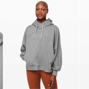 Lululemon Broken Beats Oversized Hoodie Heathered Glacier Grey Size M/L